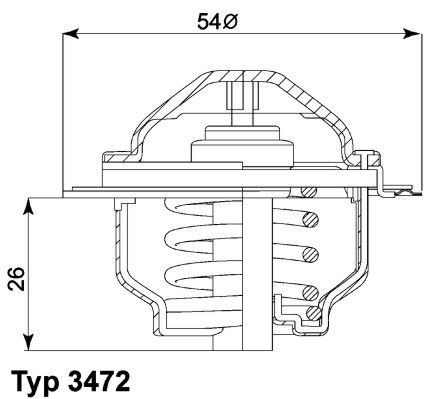 Thermostat, Kühlmittel WAHLER 3472.87D