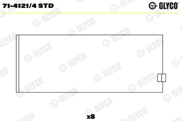 Pleuellager GLYCO 71-4121/4STD