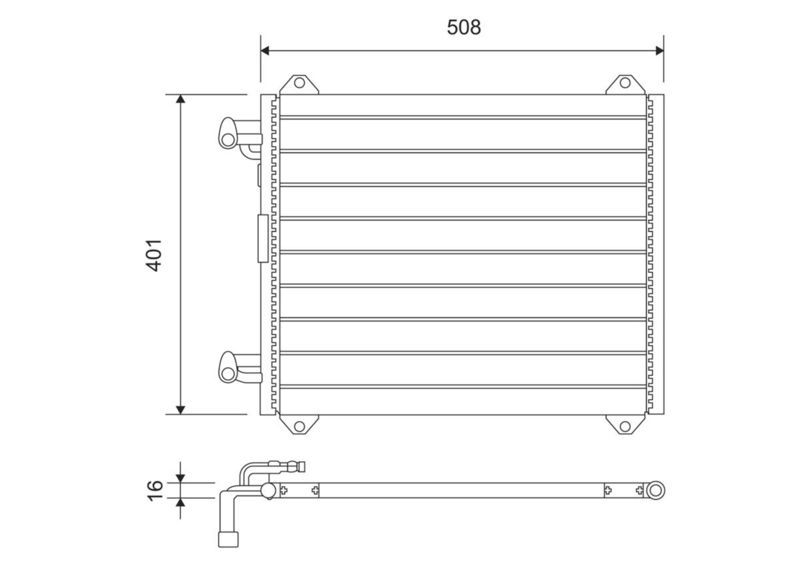 Kondensator, Klimaanlage VALEO 817570