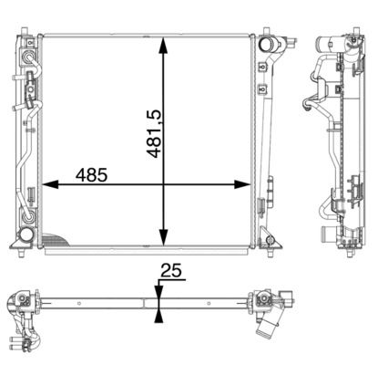 Kühler, Motorkühlung MAHLE CR1977000P
