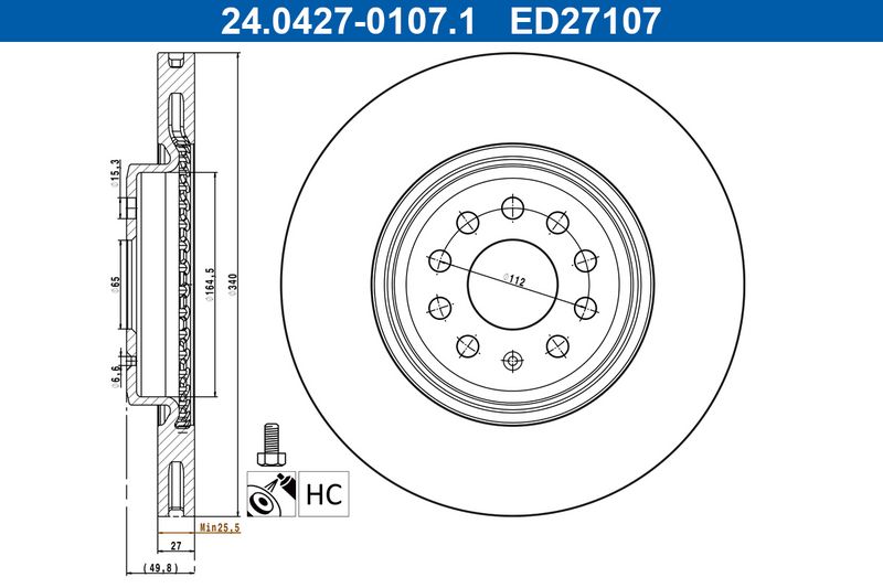 Bremsscheibe ATE 24.0427-0107.1