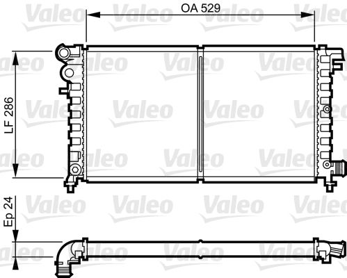 Kühler, Motorkühlung VALEO 731530