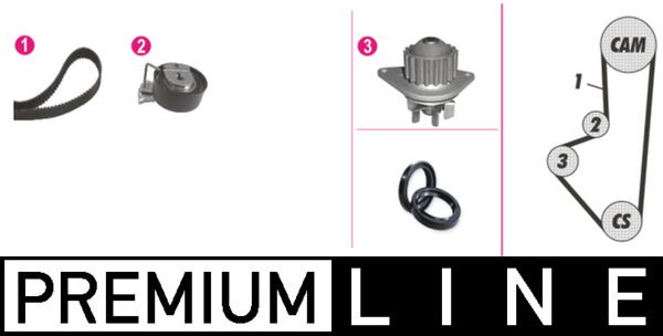 Wasserpumpe + Zahnriemensatz MAHLE CPK40000P