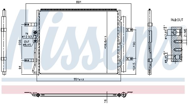Klimakondensator Klimakühler NISSENS 940985