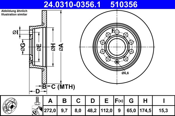 Bremsscheibe ATE 24.0310-0356.1
