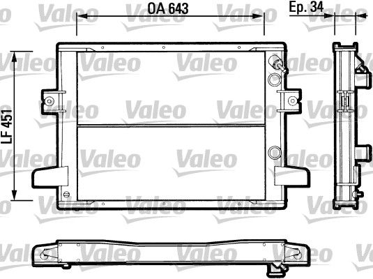 Kühler, Motorkühlung VALEO 883787