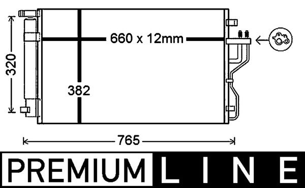 Kondensator, Klimaanlage MAHLE AC770000P