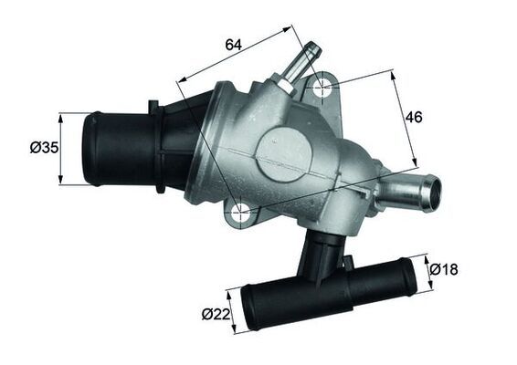 Thermostat, Kühlmittel MAHLE TH2988