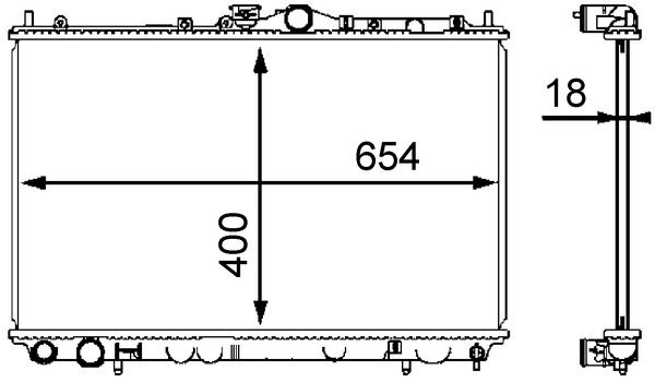Kühler, Motorkühlung MAHLE CR549000S