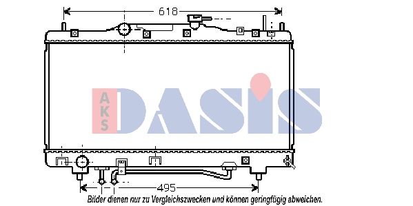 Kühler, Motorkühlung AKS DASIS 210105N