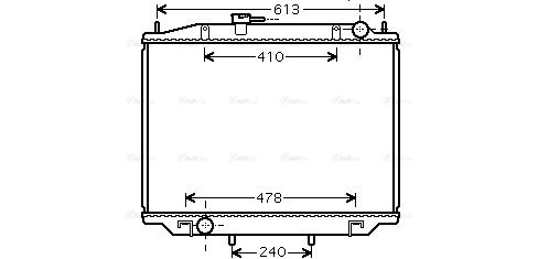 Kühler, Motorkühlung AVA QUALITY COOLING dn2300