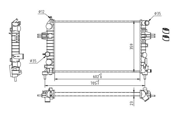 Kühler, Motorkühlung HART 630 287