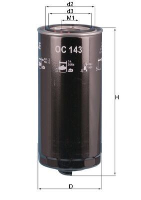 Ölfilter MAHLE OC143