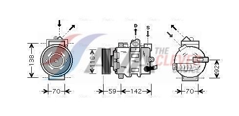Kompressor, Klimaanlage AVA QUALITY COOLING AIAK349