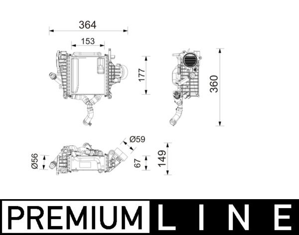 Ladeluftkühler MAHLE CI750000P