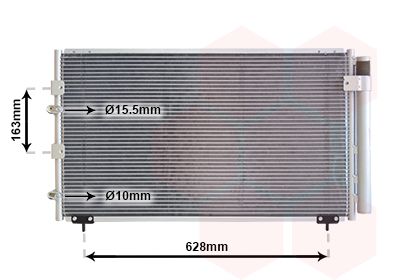 Kondensator, Klimaanlage VAN WEZEL 53005288