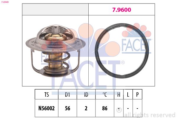 Kühlwasserthermostat FACET 7.8949