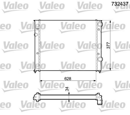 Kühler, Motorkühlung VALEO 732437