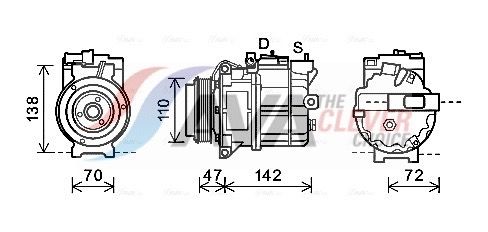 Kompressor, Klimaanlage AVA QUALITY COOLING AUK208