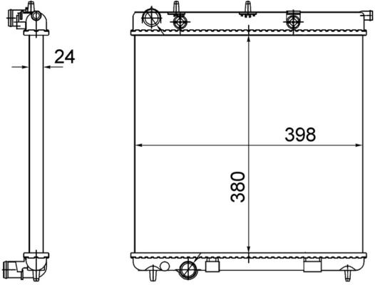 Kühler, Motorkühlung MAHLE CR558001S