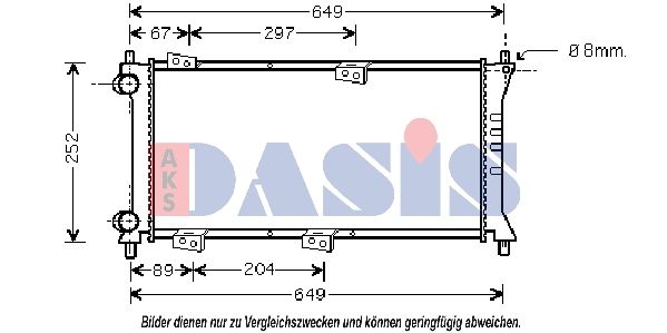 Kühler, Motorkühlung AKS DASIS 080059N