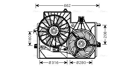 Lüfter, Motorkühlung AVA QUALITY COOLING ol7529
