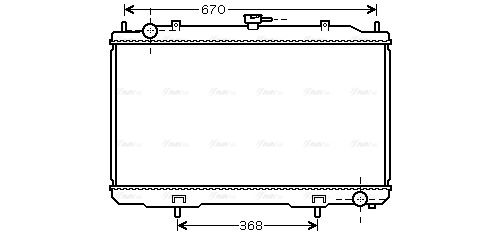 Kühler, Motorkühlung AVA QUALITY COOLING dn2324