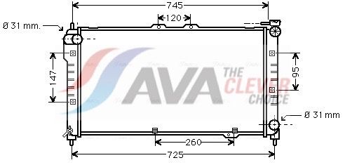 Kühler, Motorkühlung AVA QUALITY COOLING MZ2101