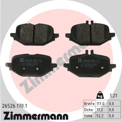 Bremsbelagsatz Bremsbeläge ZIMMERMANN 26526.170.1