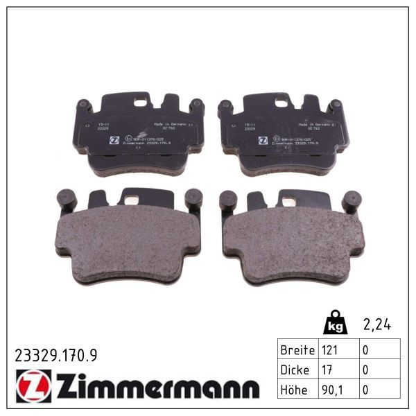Bremsbelagsatz, Scheibenbremse ZIMMERMANN 23329.170.9