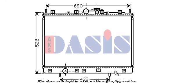 Kühler, Motorkühlung AKS DASIS 140075N