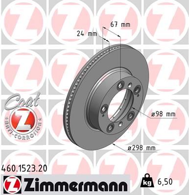 Bremsscheibe ZIMMERMANN 460.1523.20