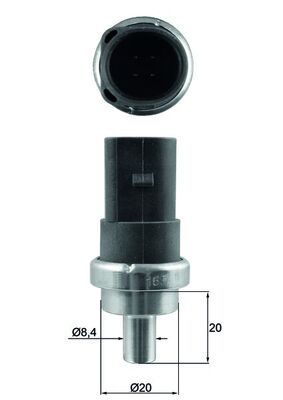 Sensor, Kühlmitteltemperatur MAHLE TSE7