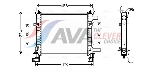 Kühler, Motorkühlung AVA QUALITY COOLING FDA2260