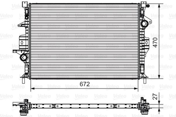 Kühler, Motorkühlung VALEO 735551