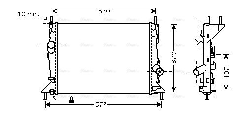 Kühler, Motorkühlung AVA QUALITY COOLING fd2368