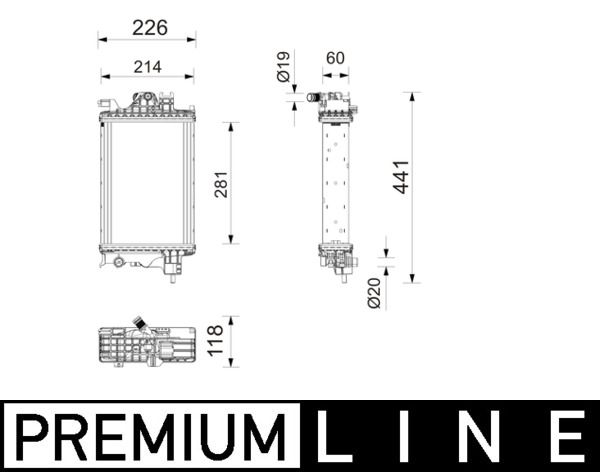 Kühler, Motorkühlung MAHLE CR2804000P