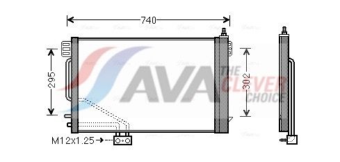 Kondensator, Klimaanlage AVA QUALITY COOLING MSA5200D