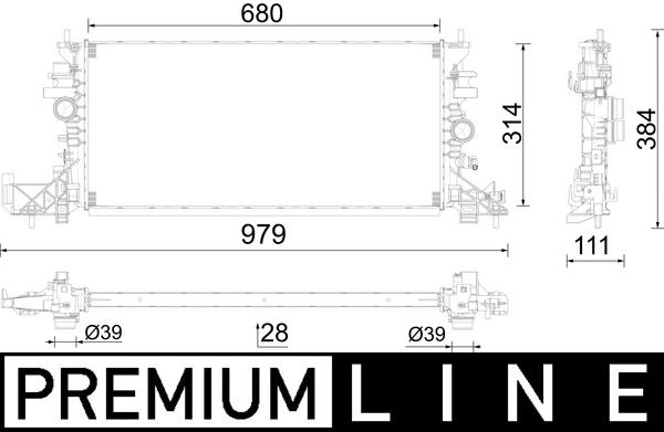 Kühler, Motorkühlung MAHLE CR2597000P
