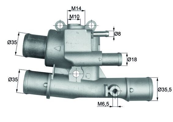 Thermostat, Kühlmittel MAHLE TI12488
