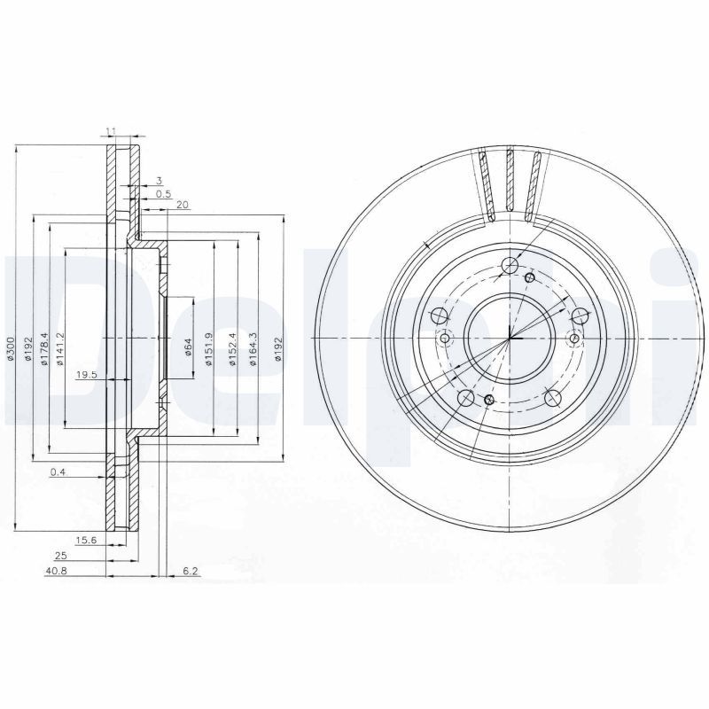 Bremsscheibe DELPHI BG3747