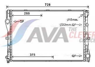 Kühler, Motorkühlung AVA QUALITY COOLING MS2679