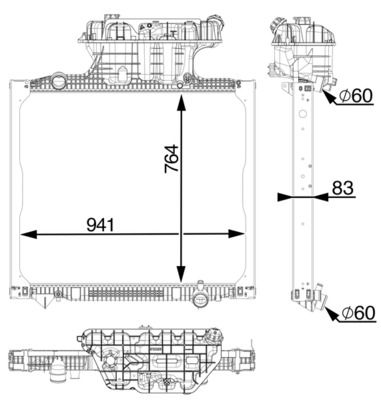 Kühler, Motorkühlung MAHLE CR2336000P