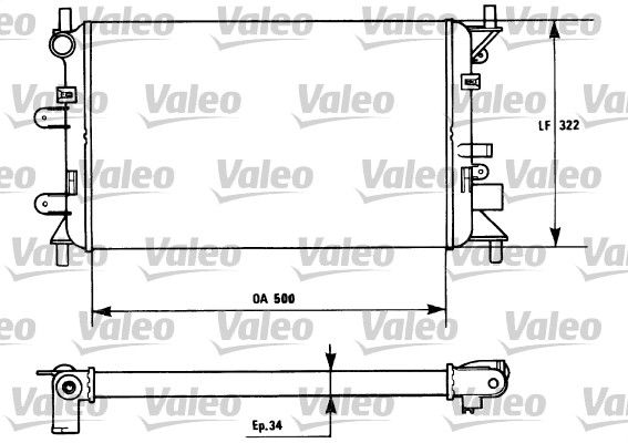Kühler, Motorkühlung VALEO 730857