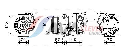 Kompressor, Klimaanlage AVA QUALITY COOLING OLAK605