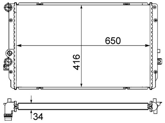 Kühler, Motorkühlung MAHLE CR854000S