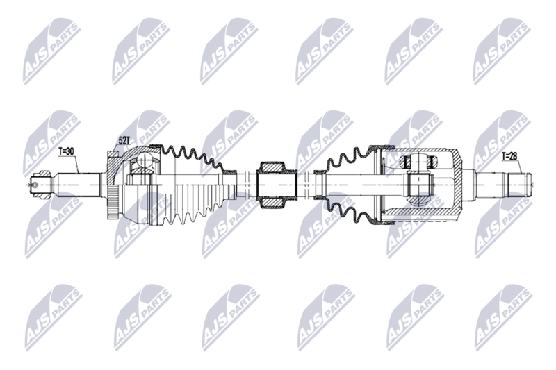 Antriebswelle (Gelenkwelle) NTY NPW-HY-668