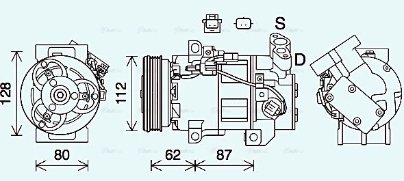 Kompressor, Klimaanlage AVA QUALITY COOLING rtk639