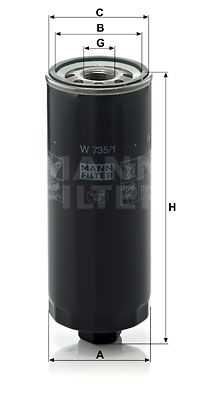 Oljefilter MANN-FILTER W 735/1