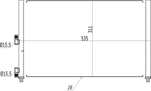 Kondensator, Klimaanlage HART 612 163